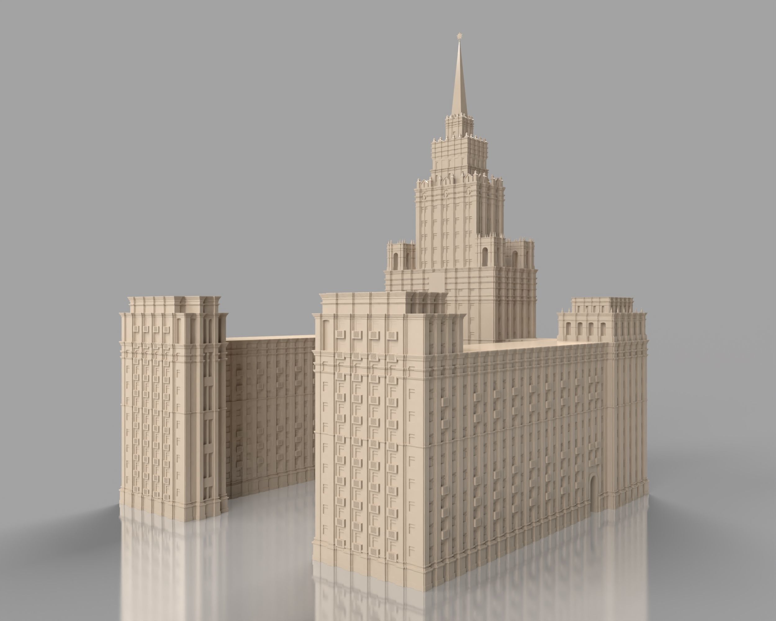 High-rise at the Red Gate on Sadovaya-Spasskaya street 21 3D model_1