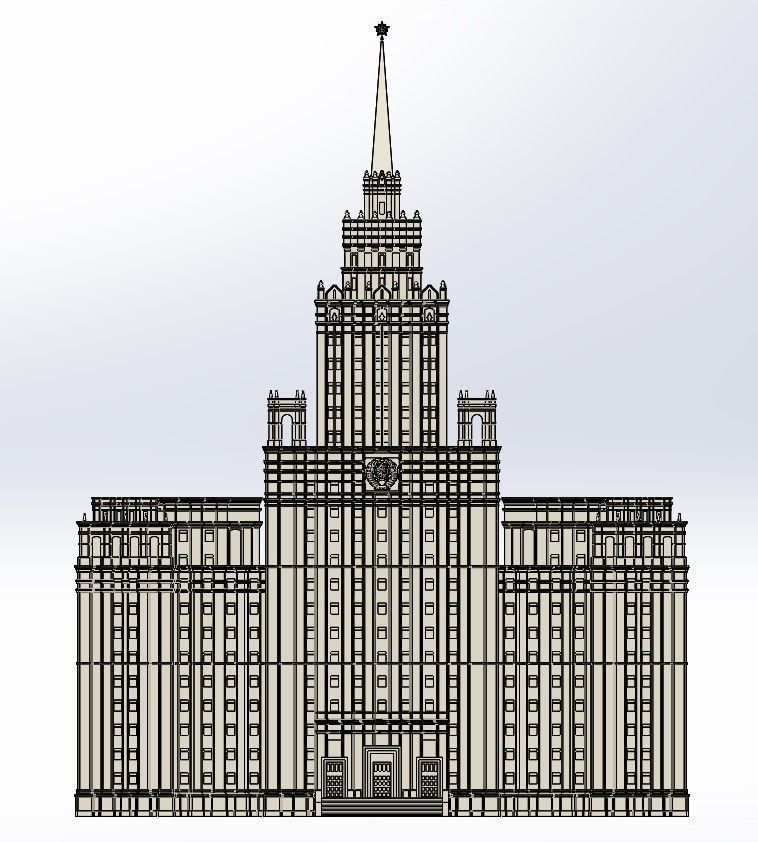 High-rise at the Red Gate on Sadovaya-Spasskaya street 21 3D model_3