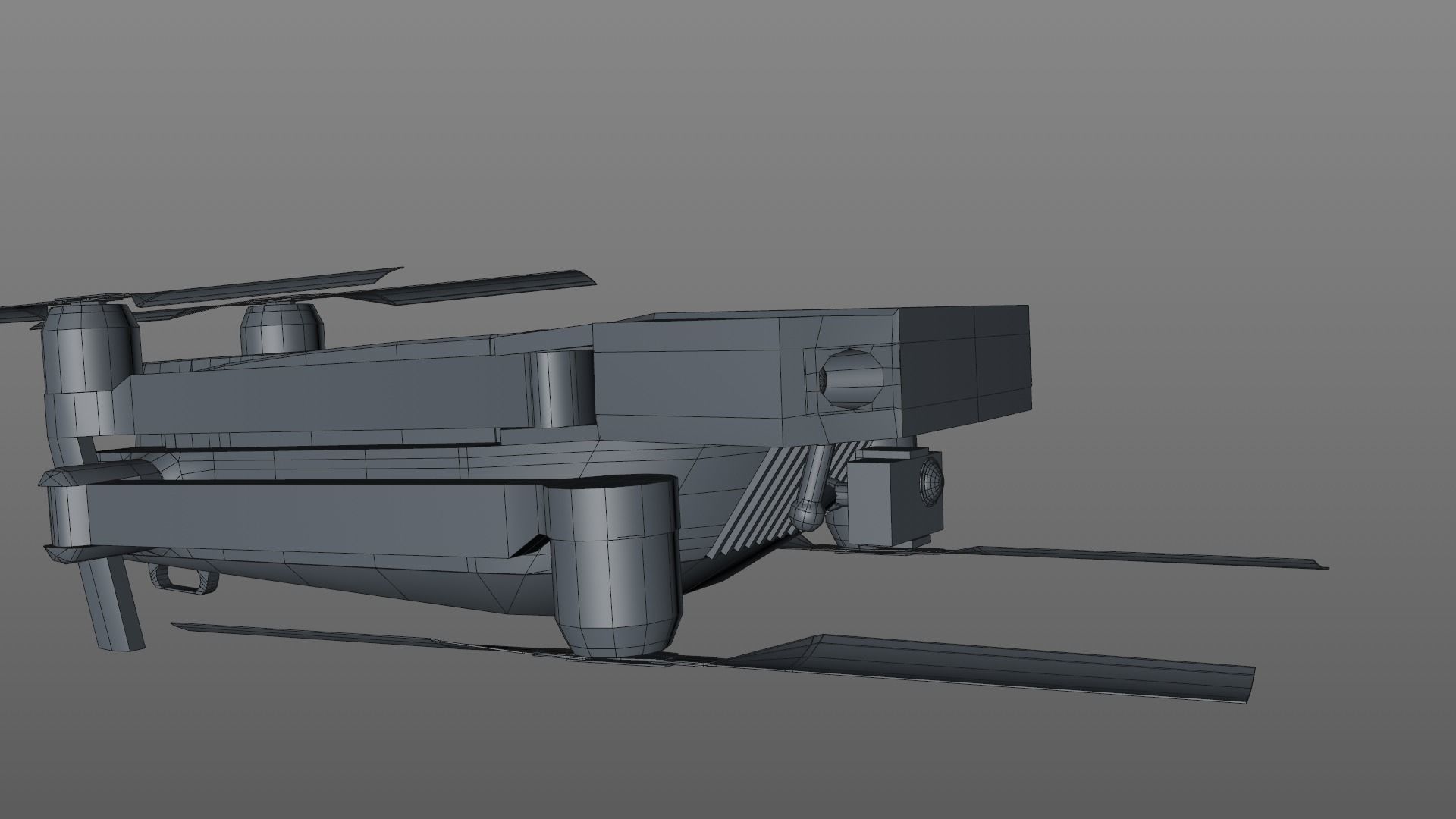 Drone Low-poly 3D model_14