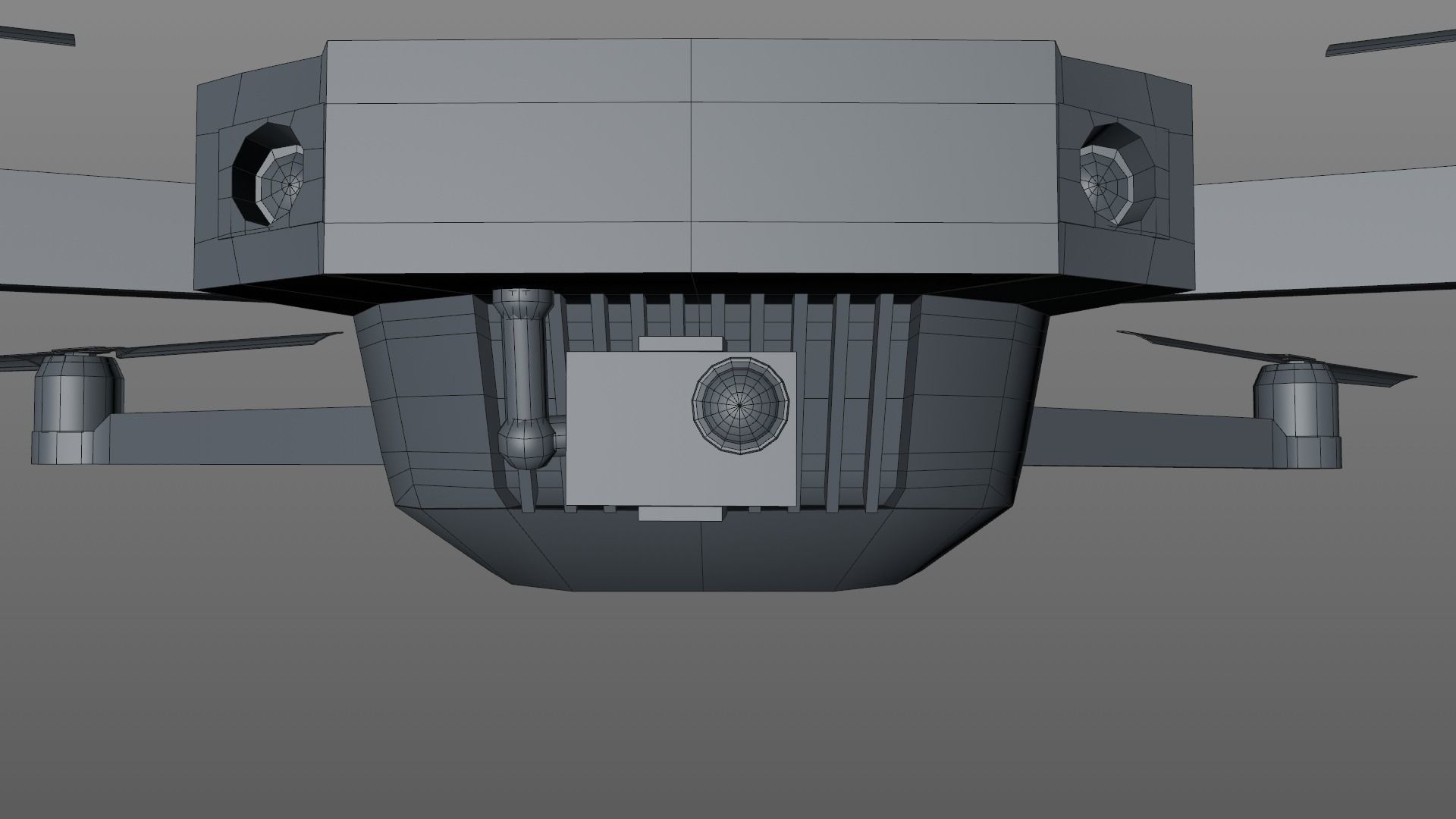 Drone Low-poly 3D model_12