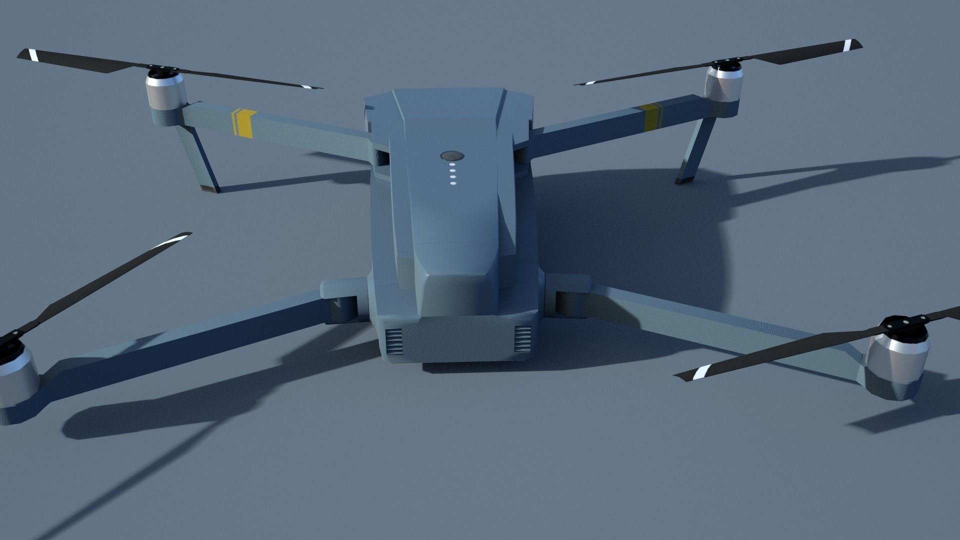Drone Low-poly 3D model_3