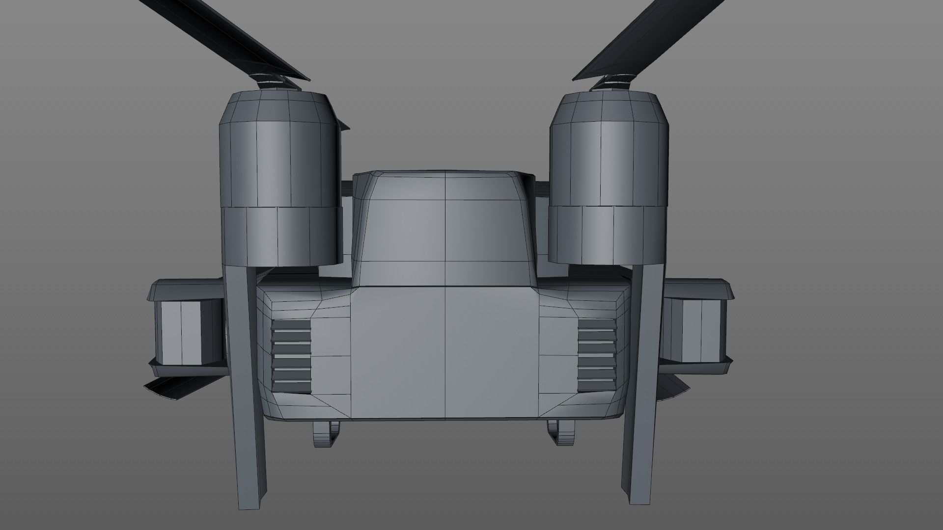 Drone Low-poly 3D model_9