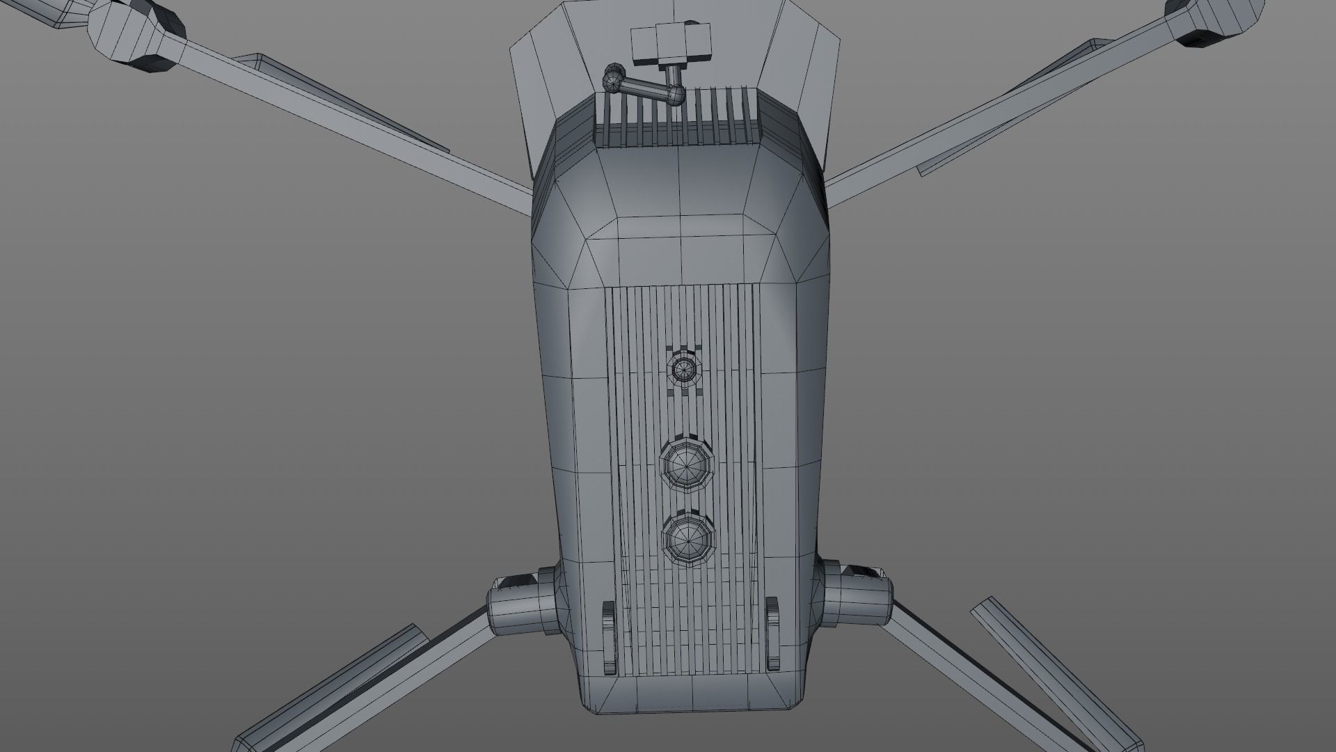 Drone Low-poly 3D model_11