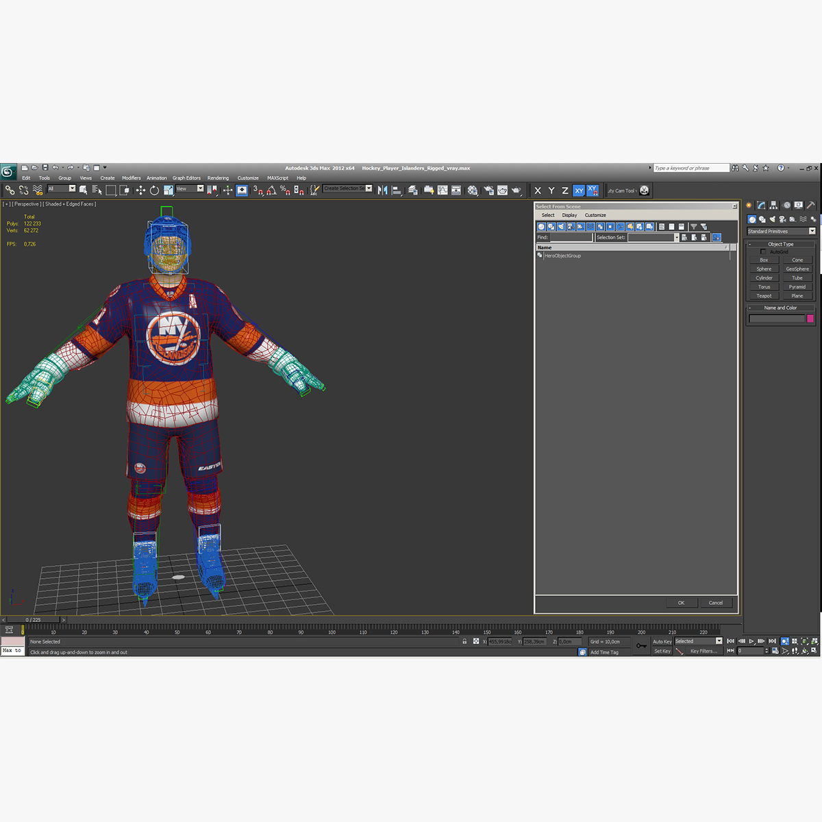 Hockey Player Islanders Rigged 3D model_29