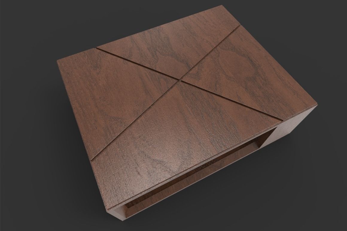 Coffee Table Low-poly 3D model_4