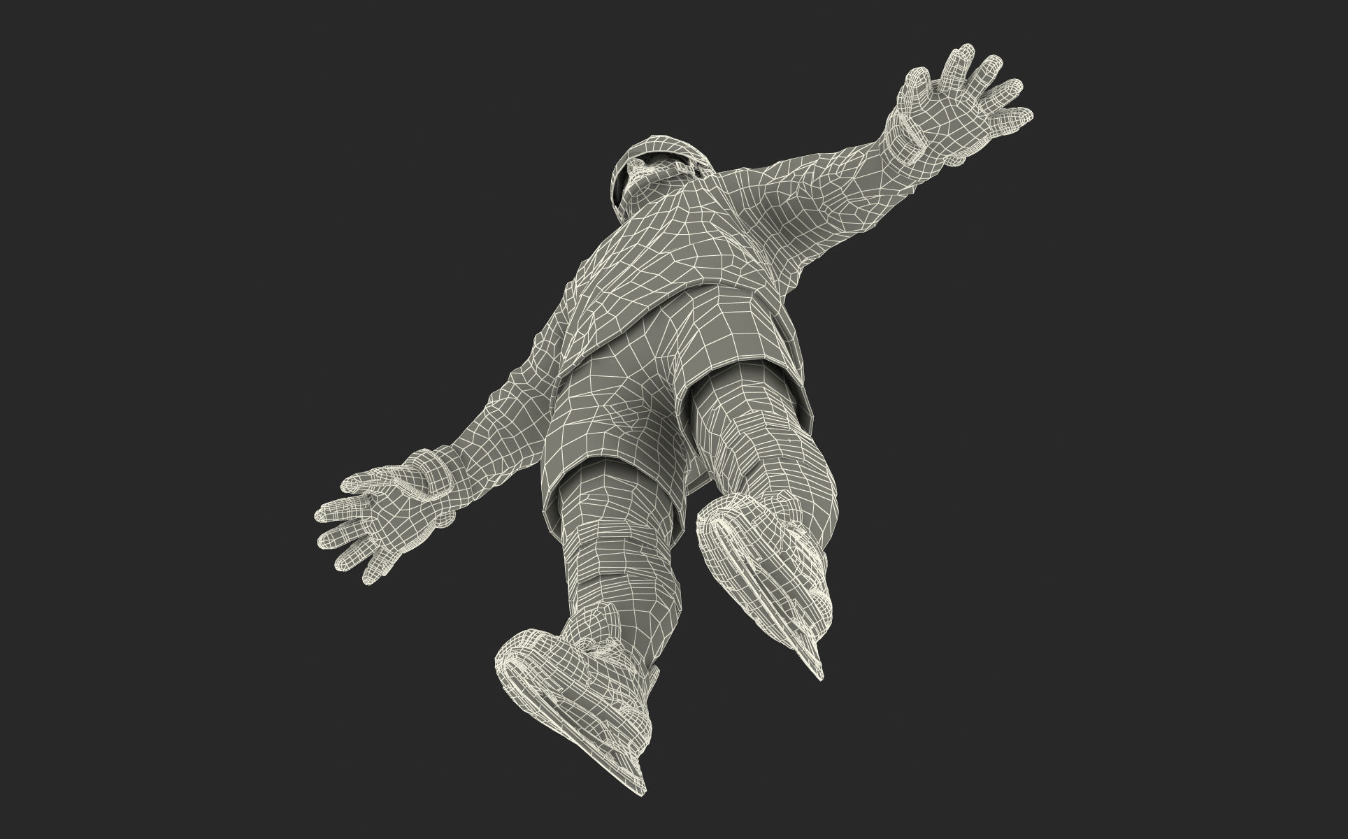 Hockey Player Canadiens Rigged for Maya 3D model_61