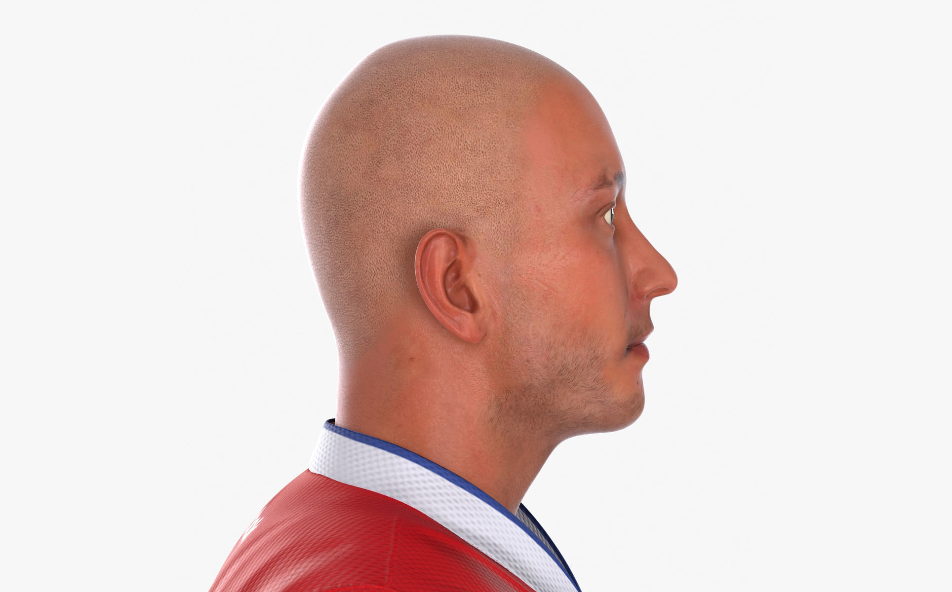 Hockey Player Canadiens Rigged for Maya 3D model_38