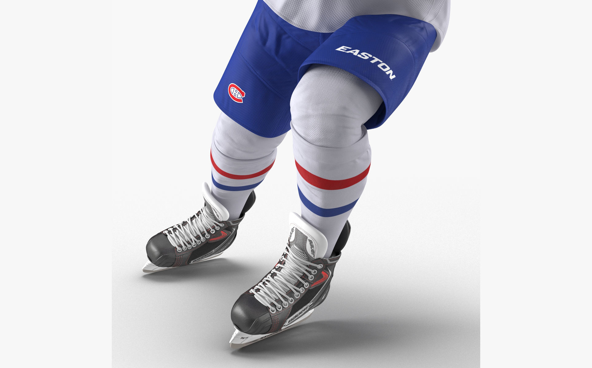 Hockey Player Canadiens Rigged for Maya 3D model_30