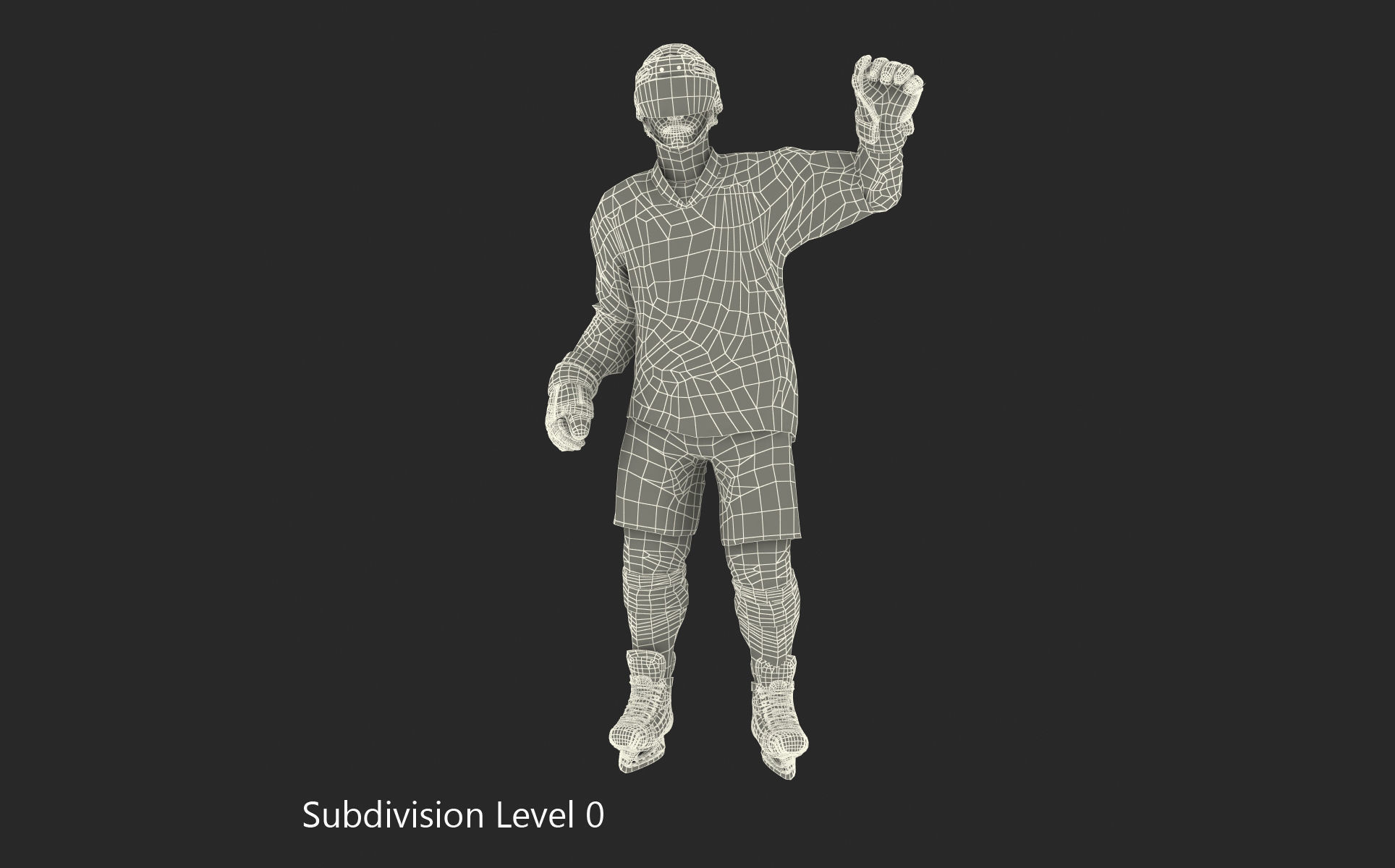 Hockey Player Canadiens Rigged for Maya 3D model_53