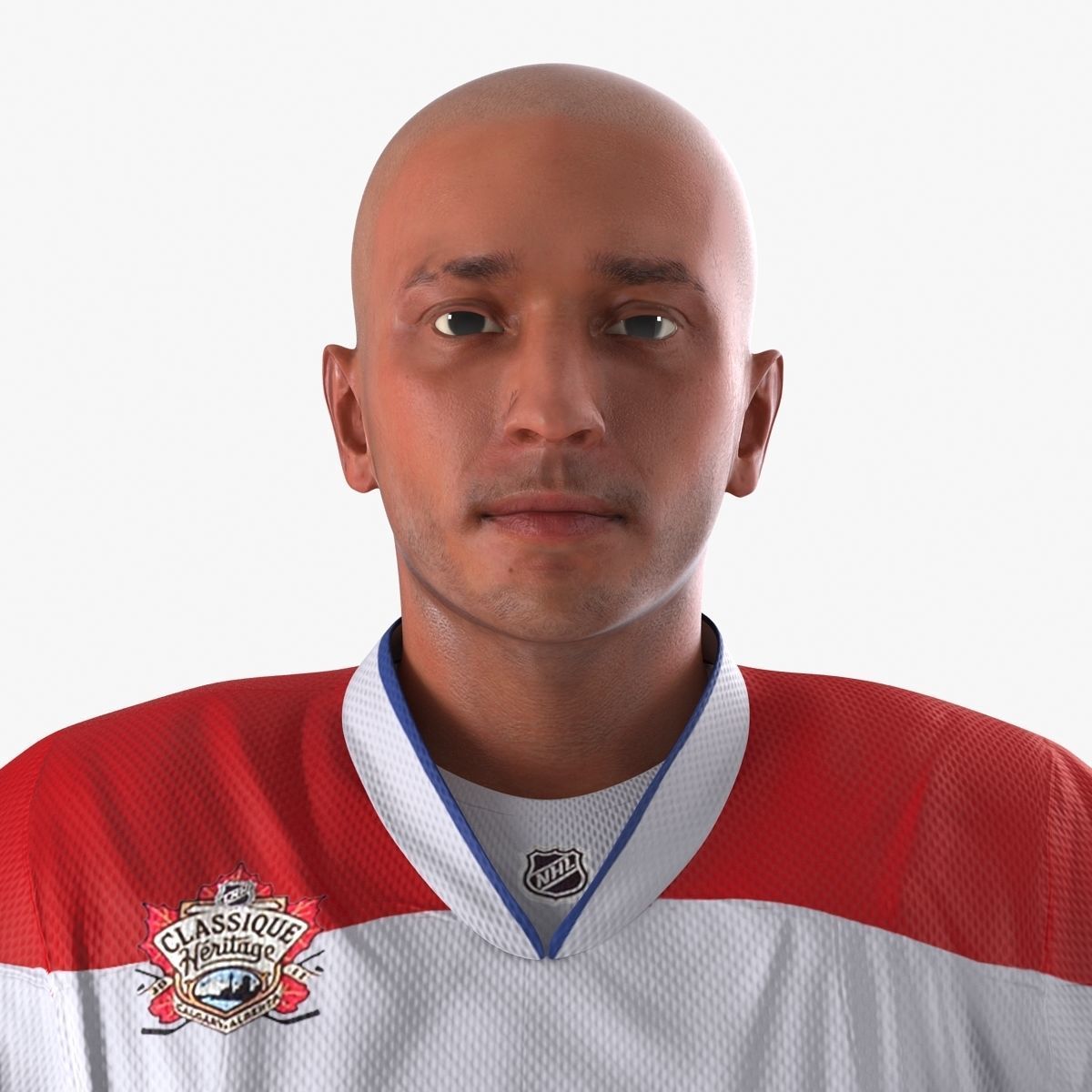 Hockey Player Canadiens Rigged for Maya 3D model_32