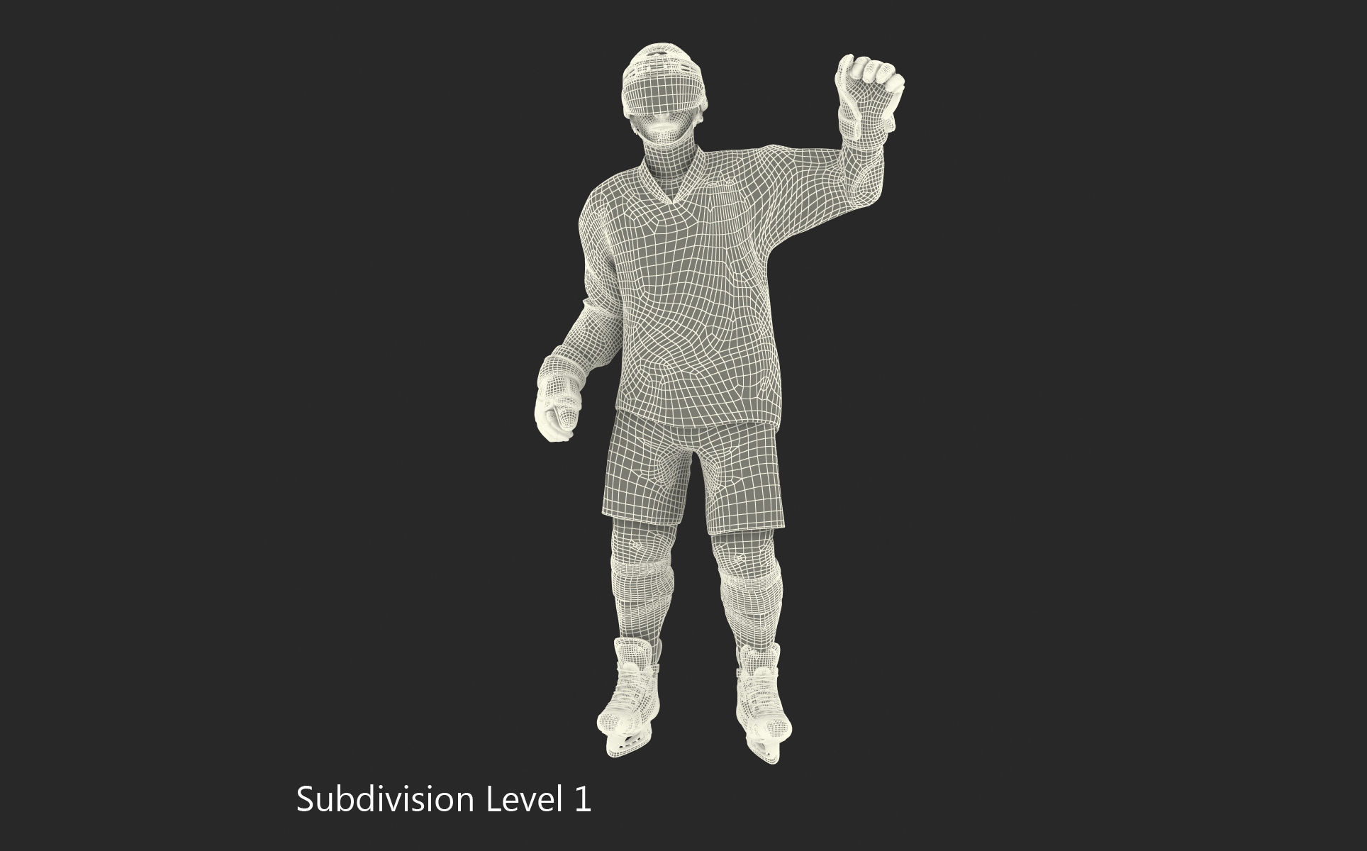 Hockey Player Canadiens Rigged for Maya 3D model_54