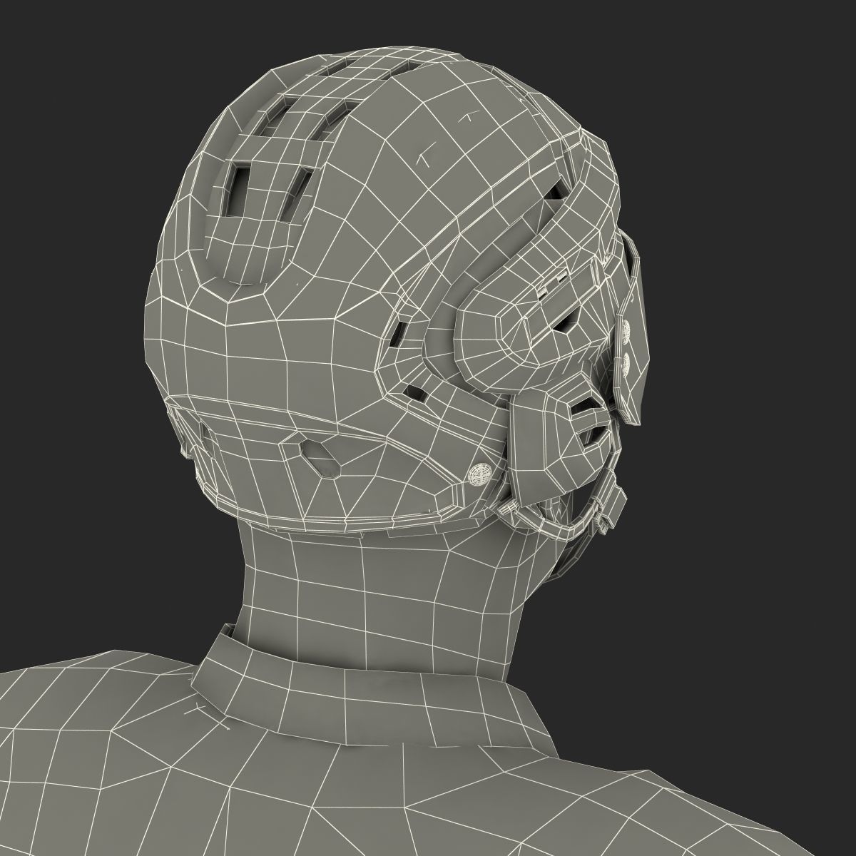 Hockey Player Canadiens Rigged for Maya 3D model_66