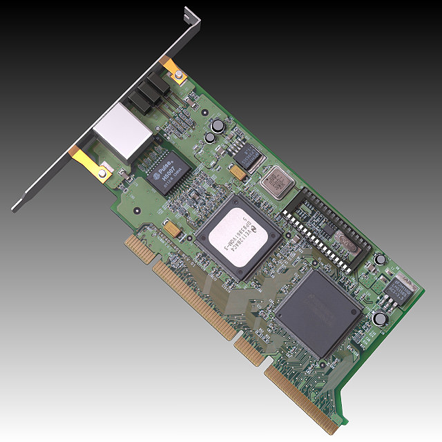 PC Network Card 3D model_3