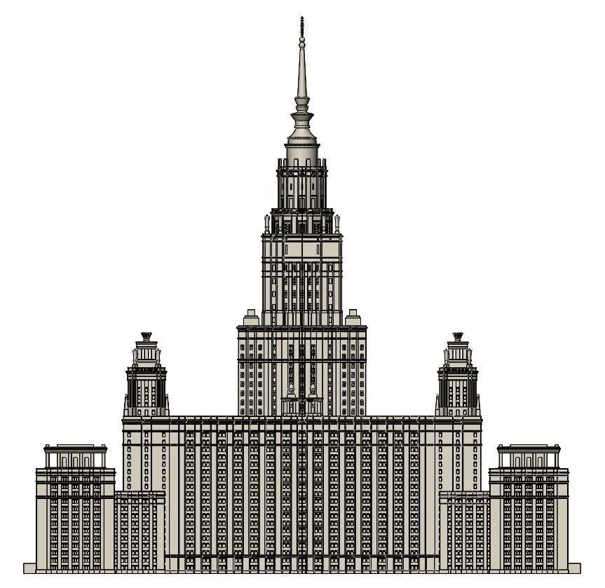 Moscow state University 3D model_4