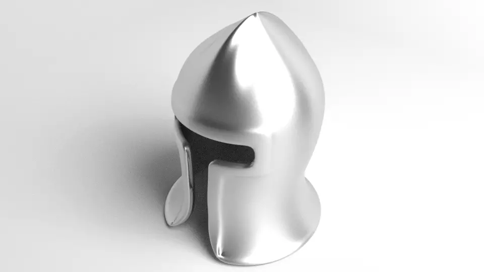 Medieval Helmet - Barbute 3D model_0