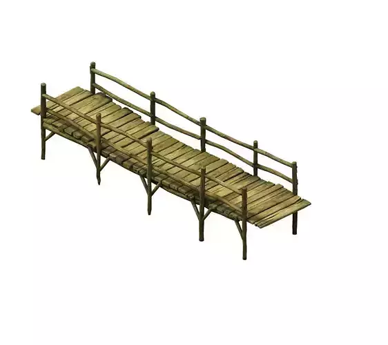 Game Model - Broken Wooden Bridge 02