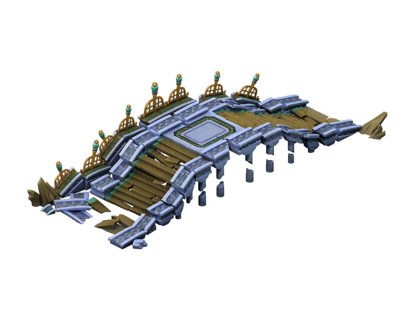 Game Model - Broken Stone Bridge Magic Star Bridge