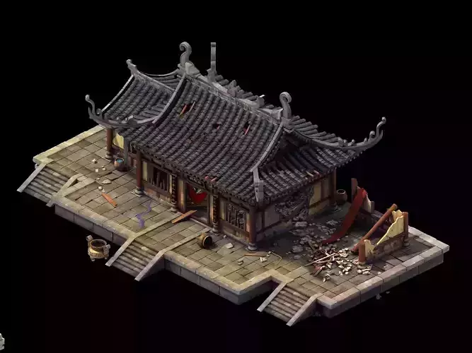 Game Model - Broken Temple of the main hall
