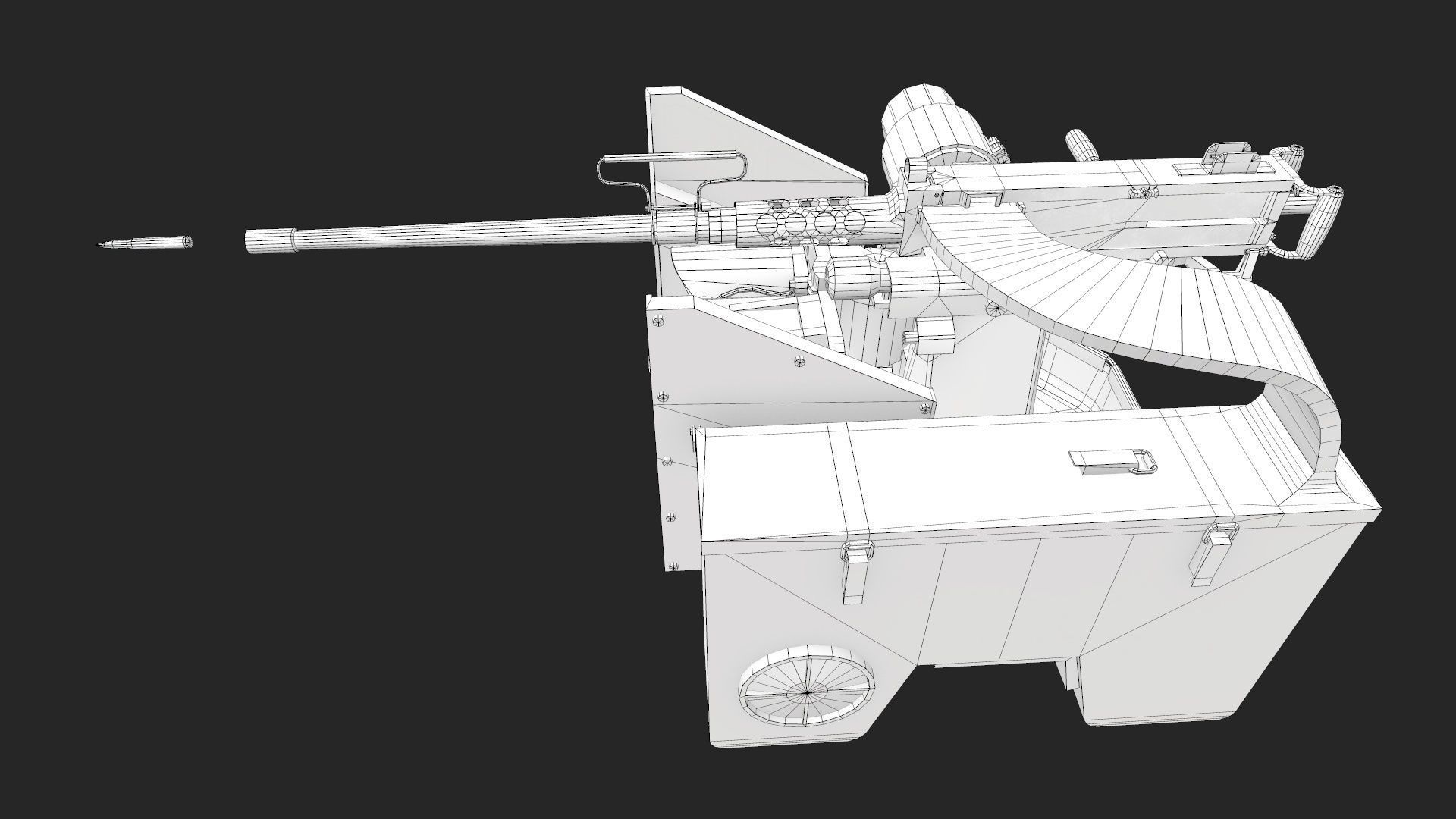 CROWS KONGSBERG M2 Low-poly 3D model_14