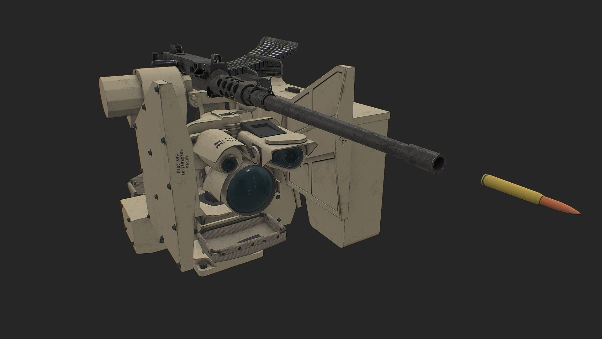 CROWS KONGSBERG M2 Low-poly 3D model_5