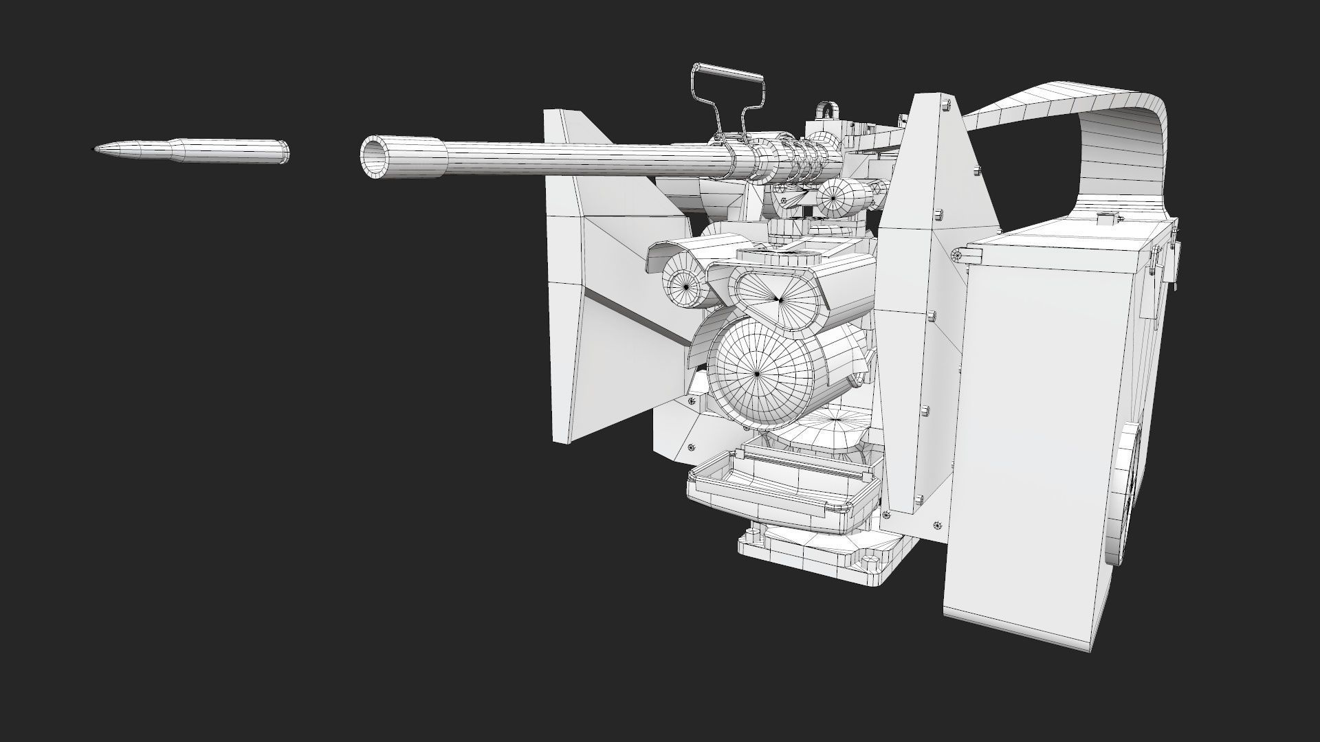CROWS KONGSBERG M2 Low-poly 3D model_15
