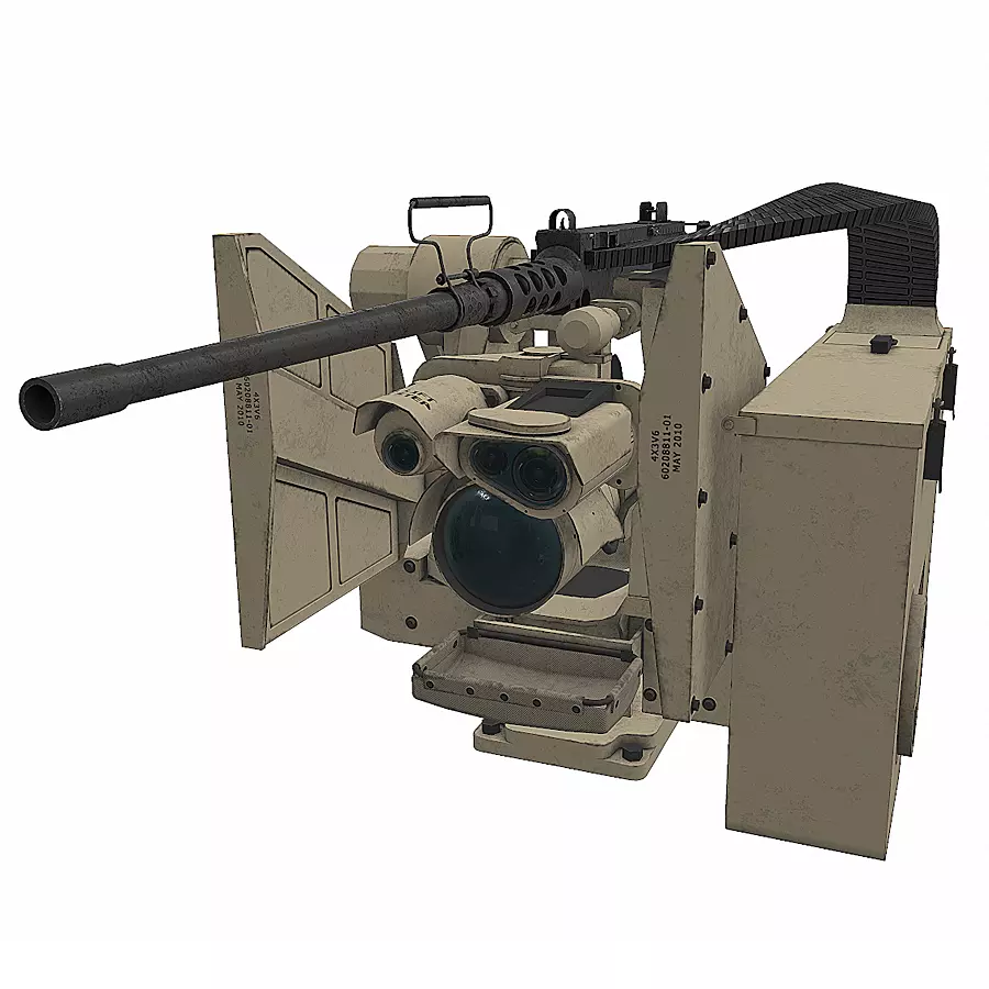 CROWS KONGSBERG M2 Low-poly 3D model_0