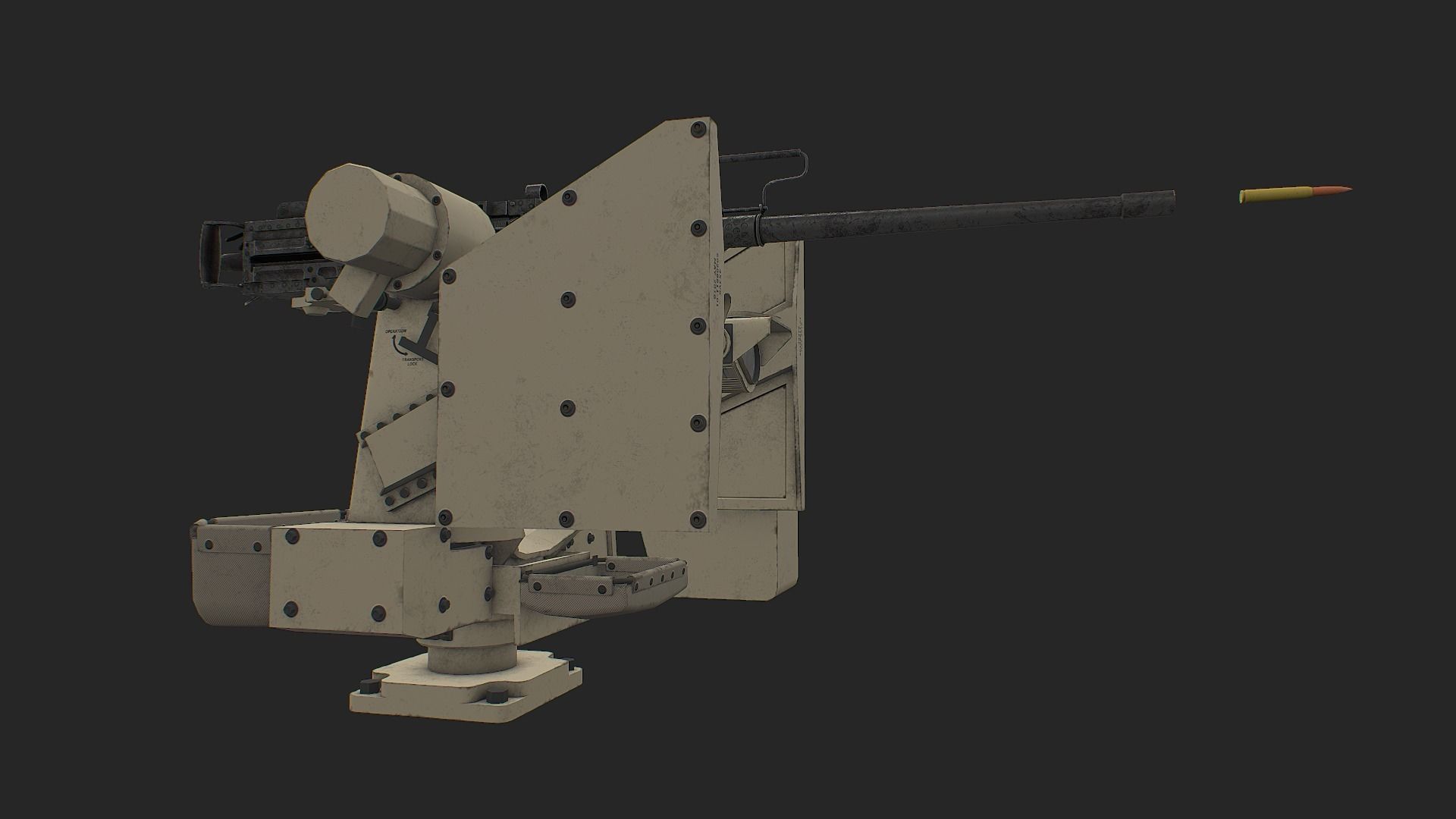 CROWS KONGSBERG M2 Low-poly 3D model_4