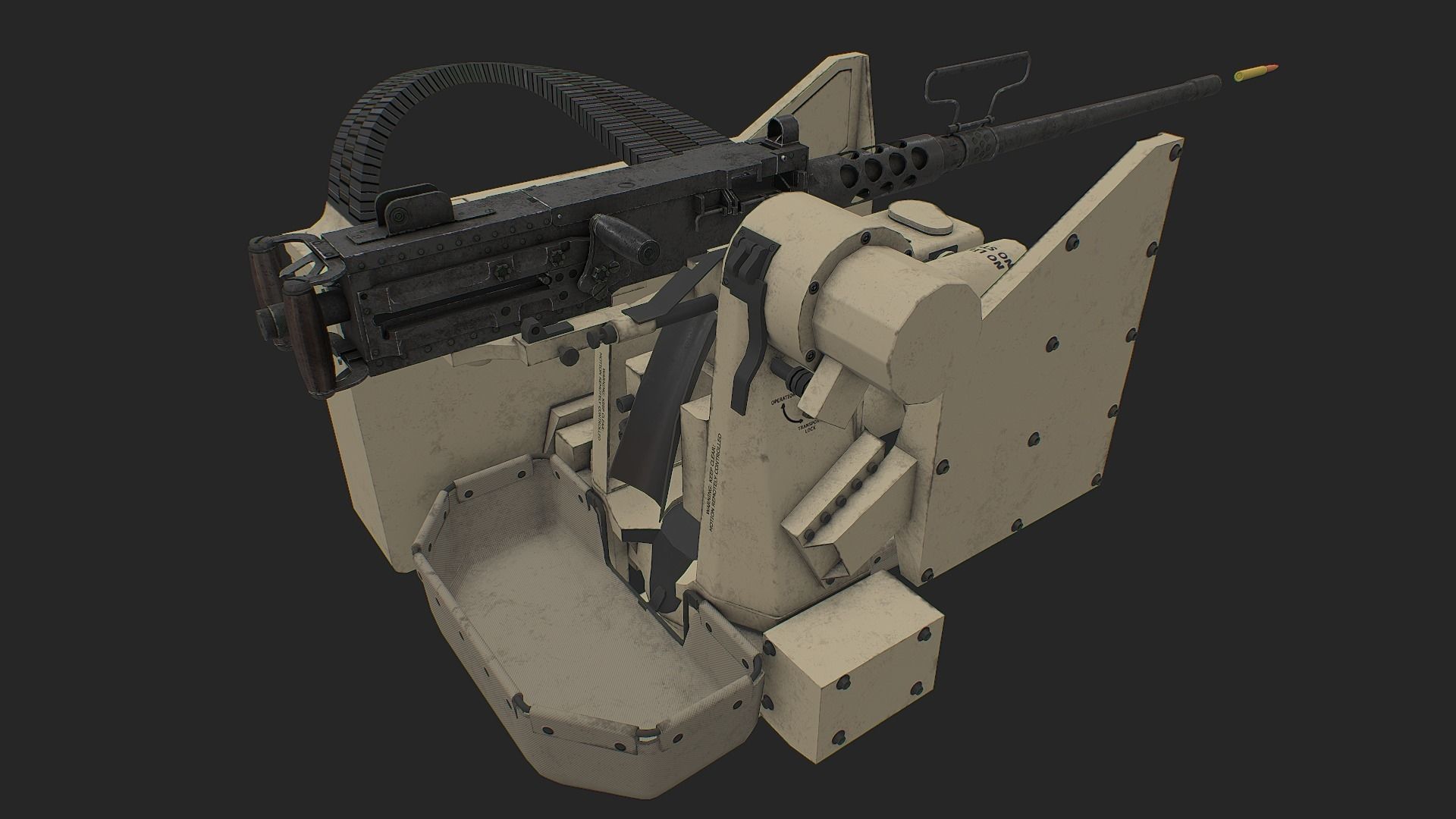 CROWS KONGSBERG M2 Low-poly 3D model_3