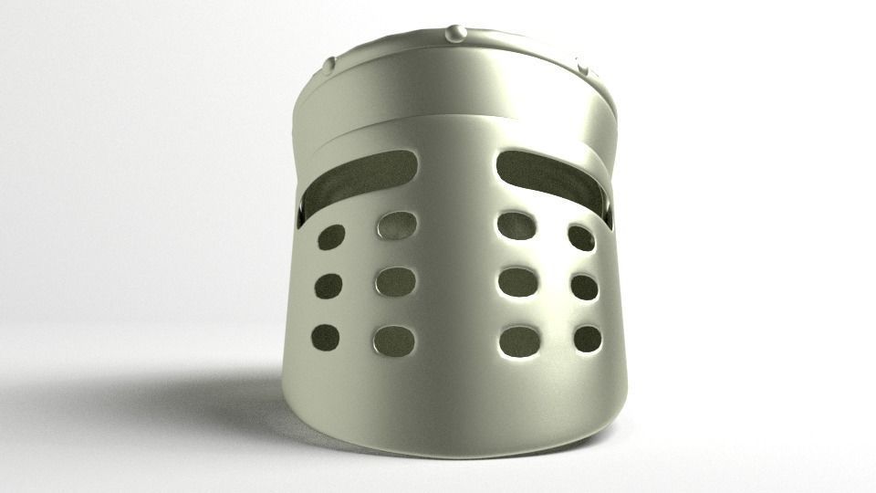 Medieval Helmet - Enclosed 3D model_1