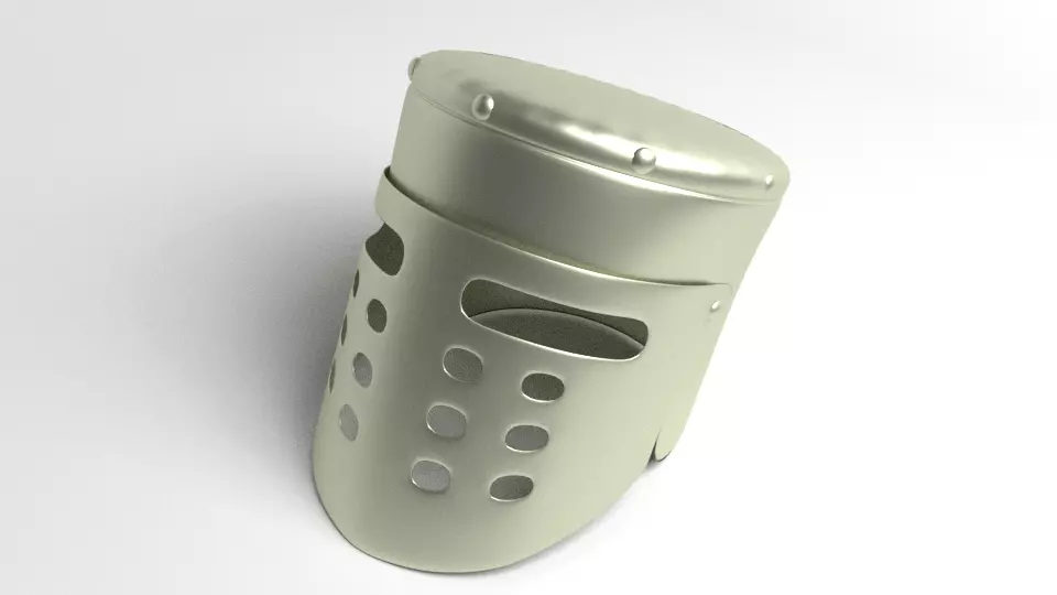 Medieval Helmet - Enclosed 3D model_0