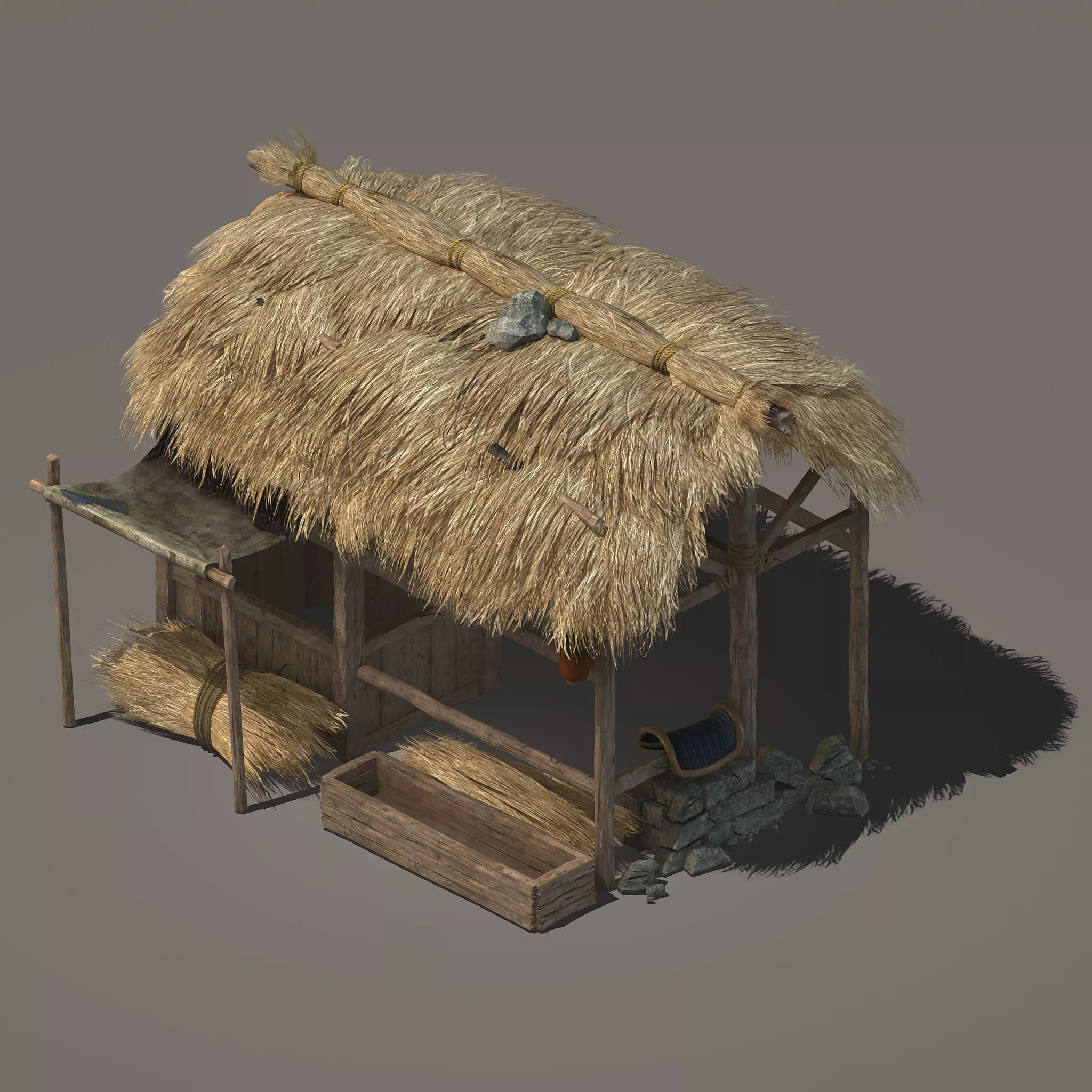 Grassland Building - Stables 01 3D model