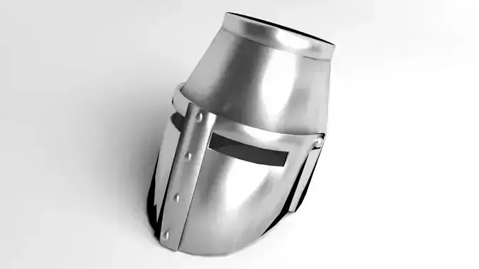 Medieval Helmet - Great Helm 3D model