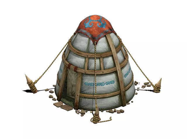 Prairie - tent - obo 3D model_0