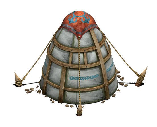 Prairie - tent - obo 3D model_3