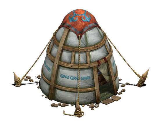 Prairie - tent - obo 3D model_5