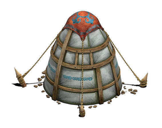 Prairie - tent - obo 3D model_4