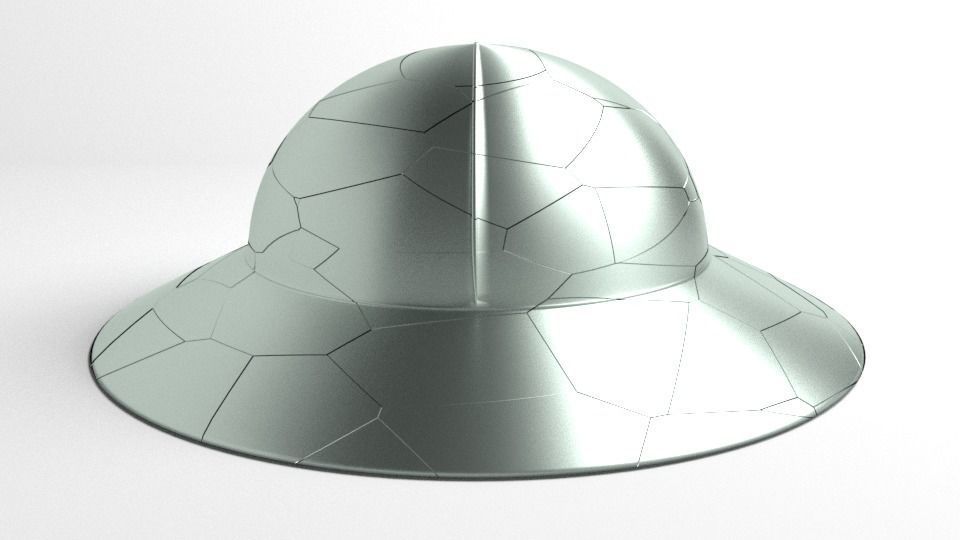 Medieval Helmet - Kettle Hat 3D model_1