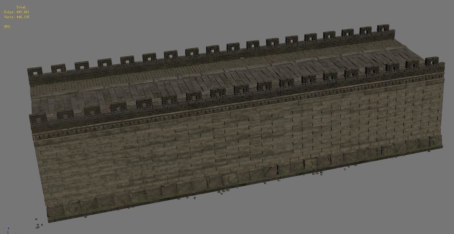 City Gate - City Wall - City Corner 03 3D model_5