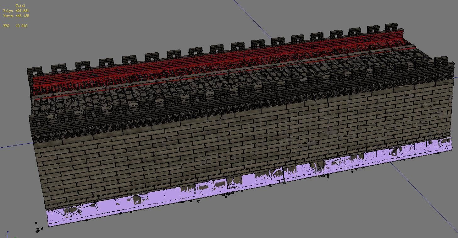 City Gate - City Wall - City Corner 03 3D model_6