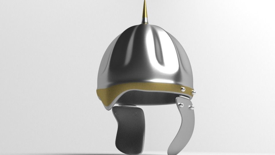 Medieval Helmet - Spangenhelm 3D model_3