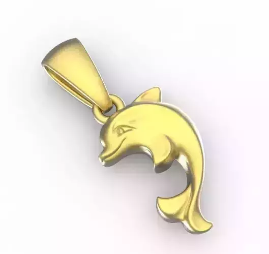 dolphin pendant gold