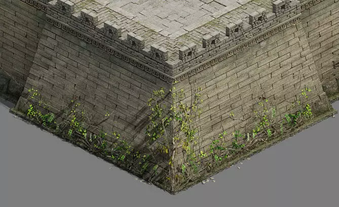 City Gate - Wall - Vineyard 3D model_0