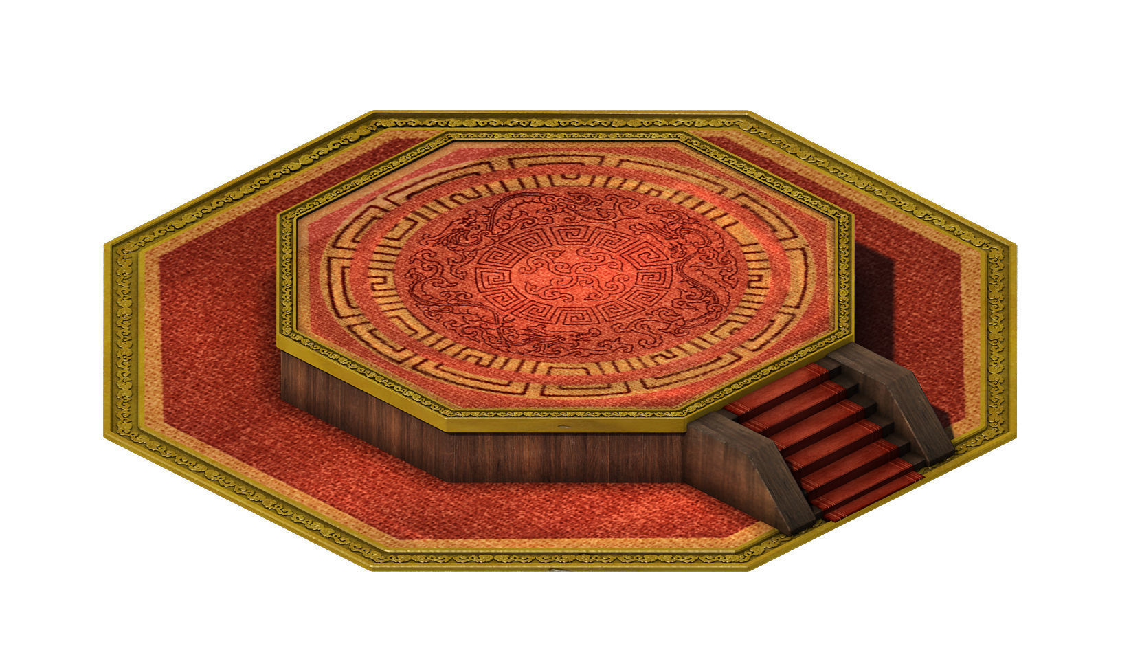 City - octagonal platform 3D model_3