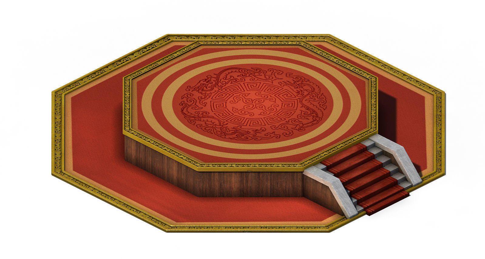 City - octagonal platform 3D model_5