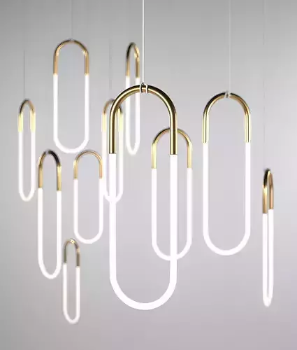 LIGHTING 1 wire hanging Free 3D model