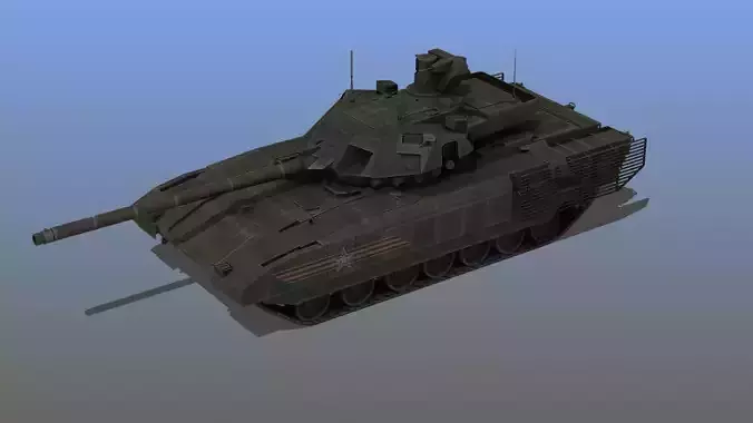 T-14 Tank Russian Army Low-poly 3D model
