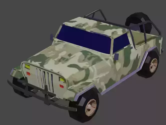 Jeep Military Low Poly