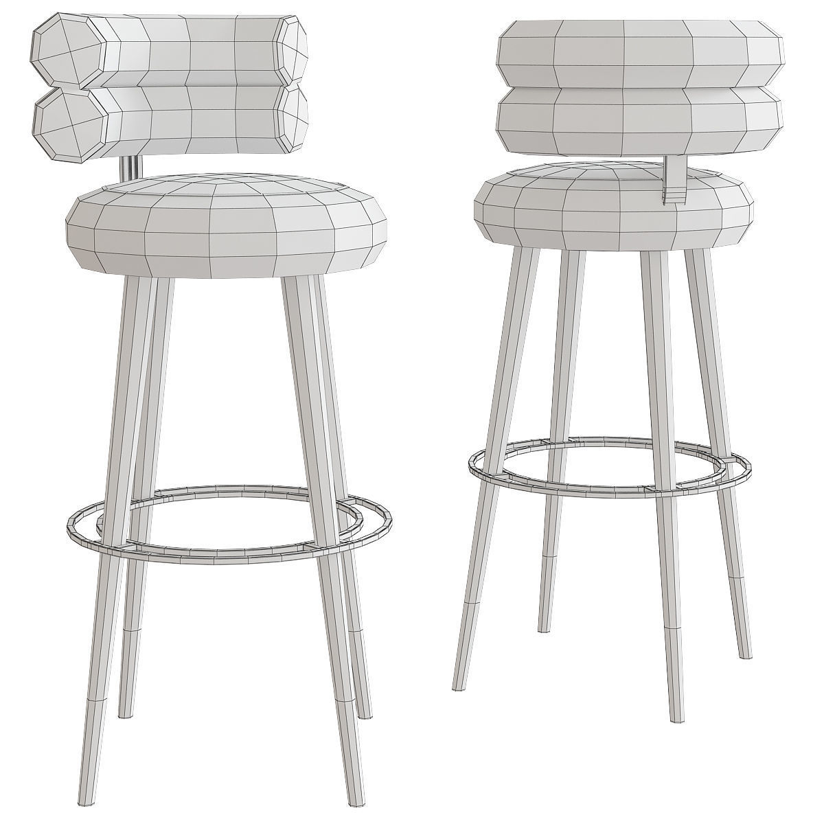BETSY BAR STOOL 3d model Low-poly 3D model_1