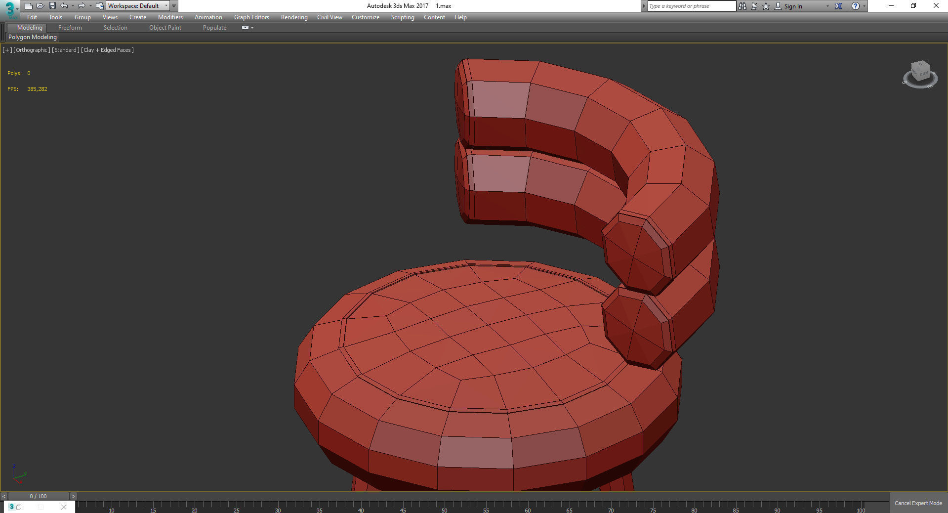 BETSY BAR STOOL 3d model Low-poly 3D model_4
