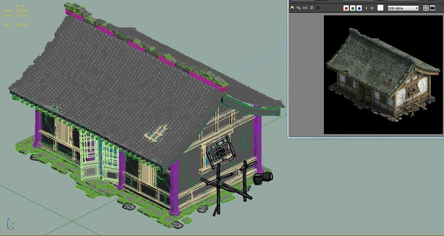 City Building - Broken House 3D model_6